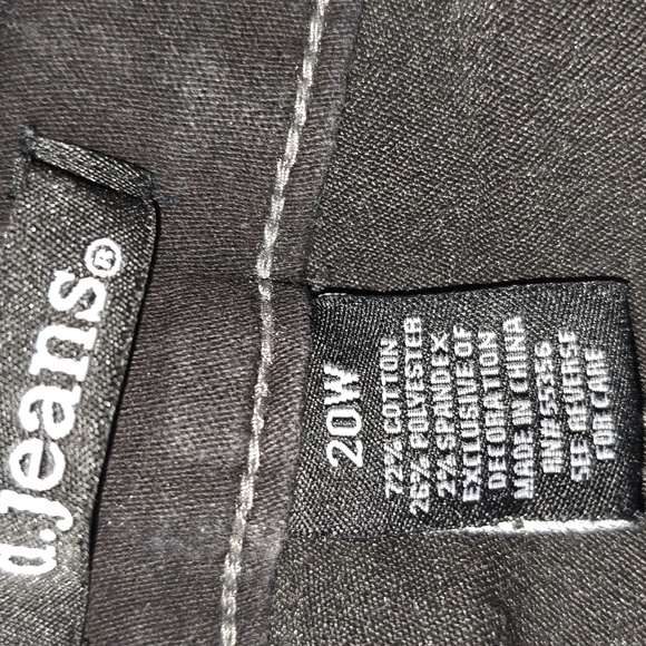 D.jeans Black Capri 5 Pocket Jeans Womens Size 20W - Picture 7 of 7